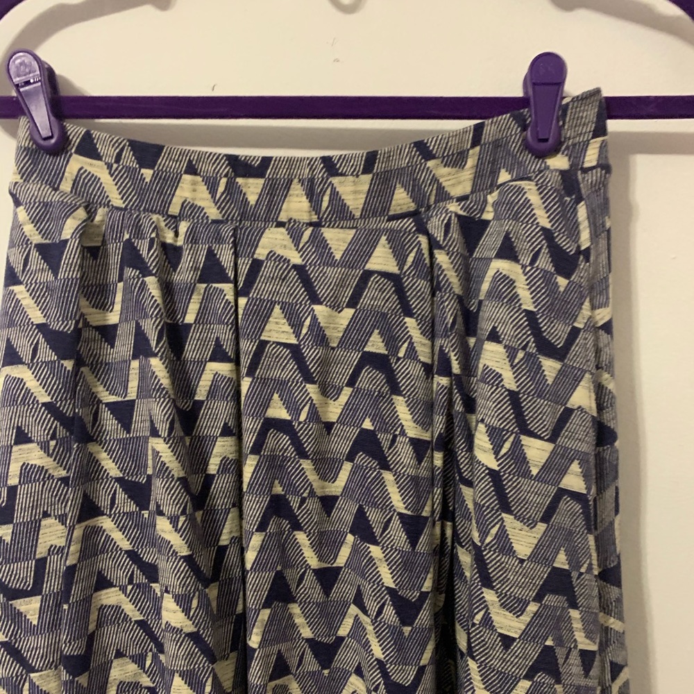 Blue and tan skirt